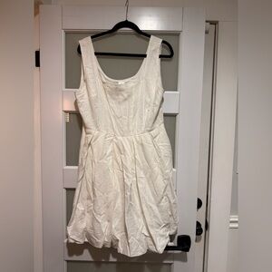 NWOT Cynthia Rowley White Sleeveless Dress, Summer, Bridal, Wedding - Size L